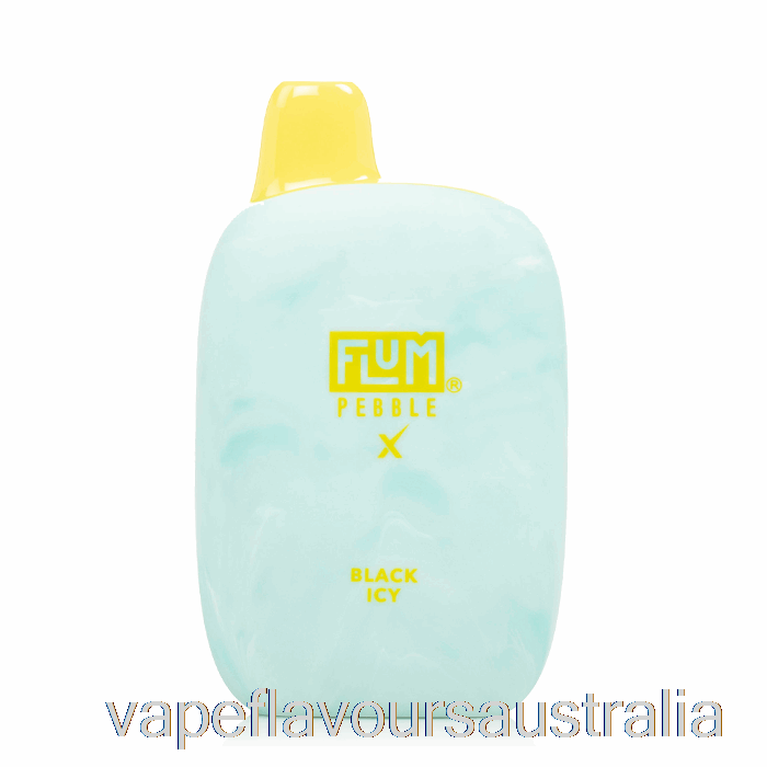 Vape Nicotine Australia Flum Pebble X 6000 Disposable Black Icy